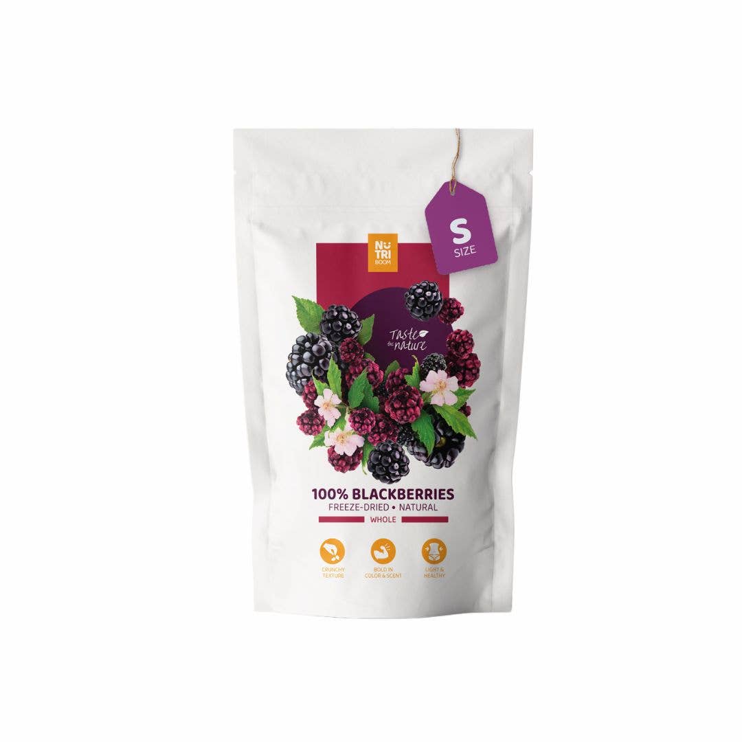 NutriBoom - Wholesale Dried/Dehydrated Fruit - Freeze Dried Blackberries: 17g un 35g packs6