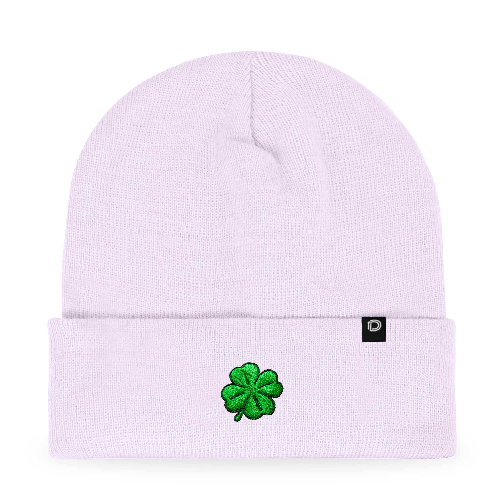 Dalix - Wholesale Beanie - Women's - Dalix Embroidered Clover Beanie Cap Cuffed Knit Hat Women18