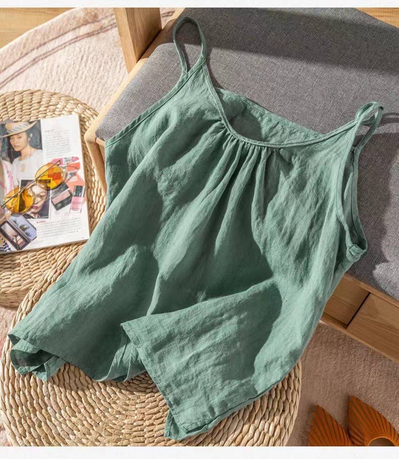 Hope & Sunshine - Wholesale Tank Top - Women's - Cotton Linen Camisole Tank Top8