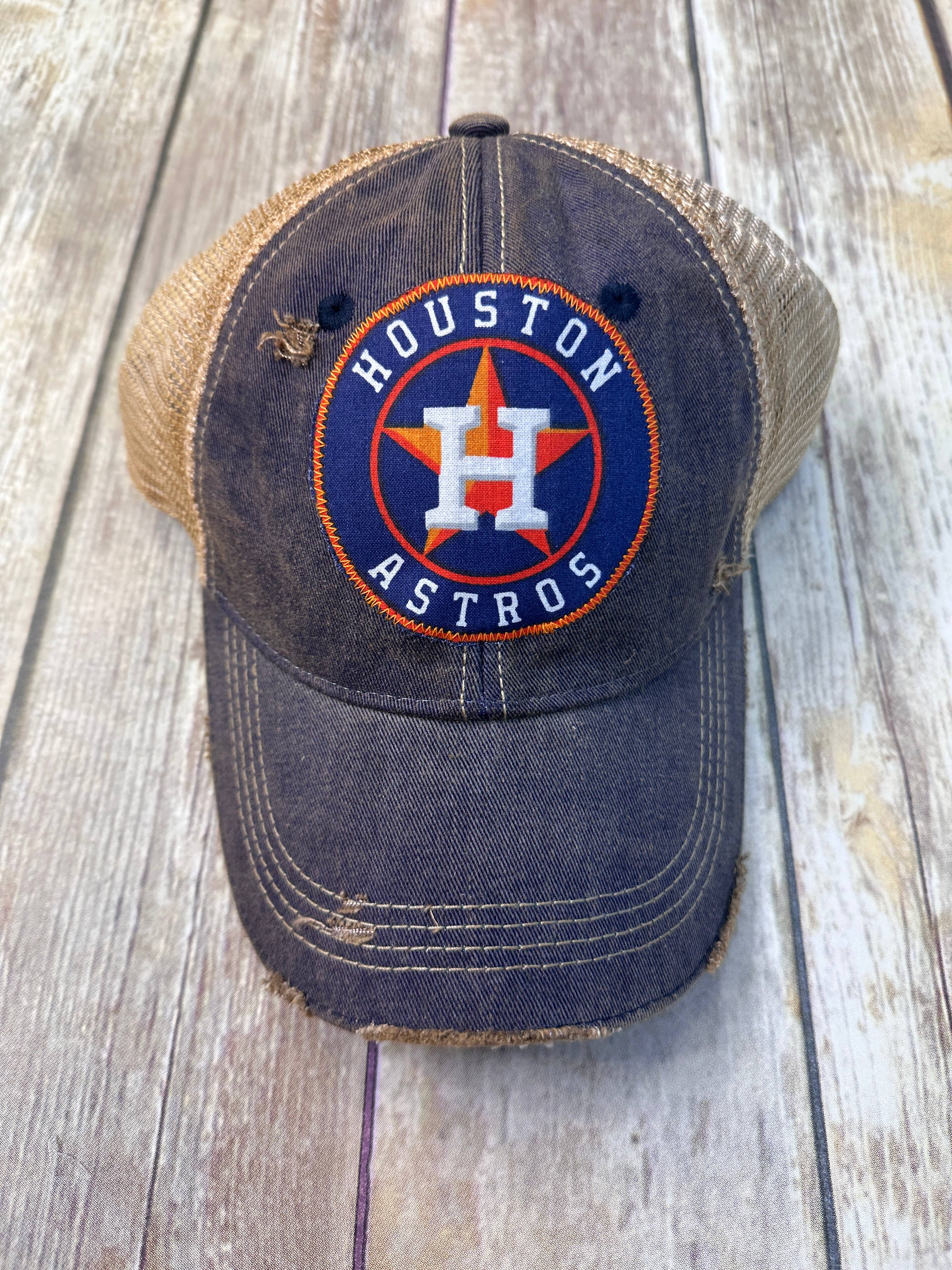 Sweet Texas Treasures - Wholesale Trucker Hat - Unisex - Houston Baseball Circle Dirty Trucker Hat [All Colors]11