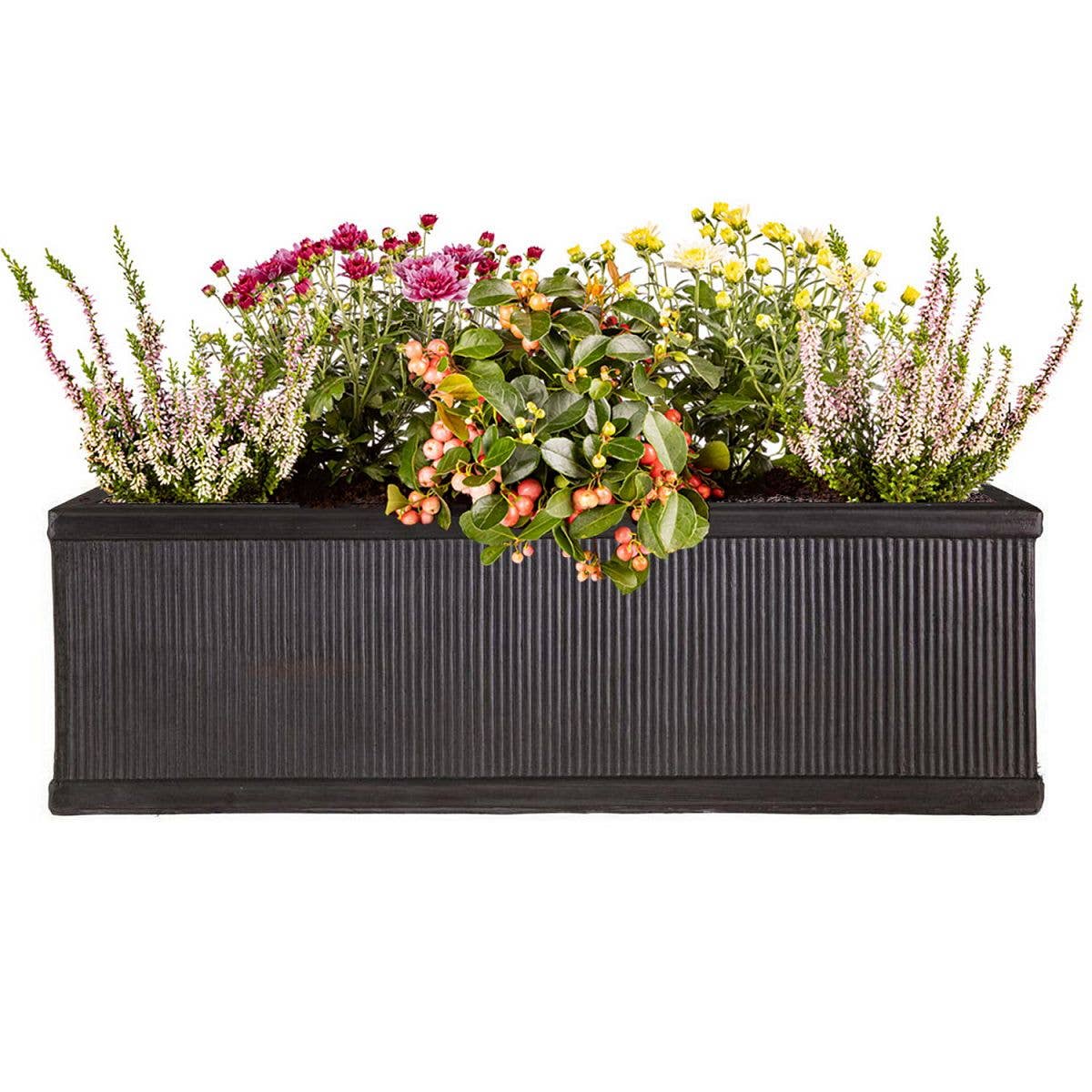 Idealist Lite Fibrestone Planters – wholesale Planter box – IDEALIST Vertical Ribbed Vintage Style Window Box0