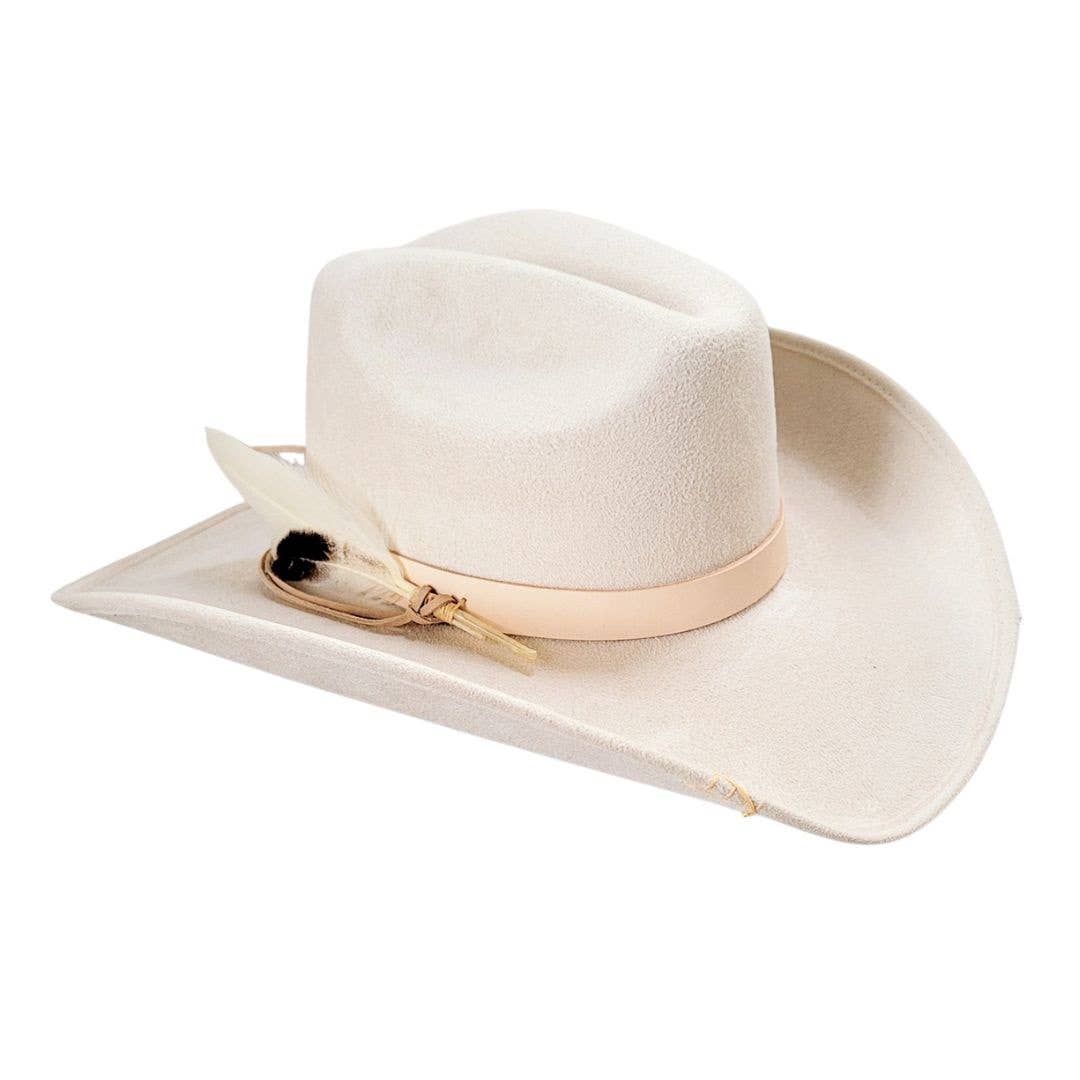 Beige Pax Cowboy Crown Hat -Beige for wholesale on Faire4
