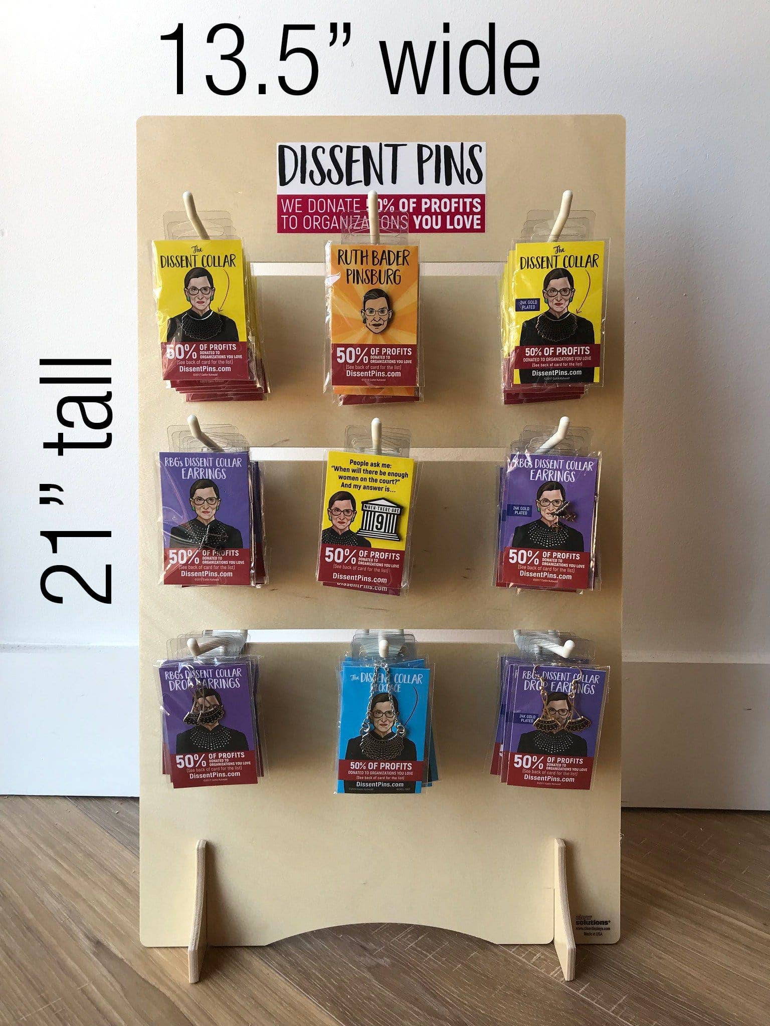 Dissent Pins - Wholesale Retailer Display - Accessories - Countertop Display (fits 9 products)2