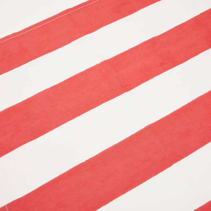 Couleur Nature - Wholesale Tablecloth - St. Tropez Red Stripes | French Tablecloth3