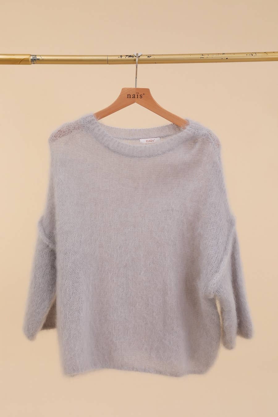 NAÏS PARIS - Vendita all'ingrosso Maglione tricot - Donna - Maglione a maniche corte e collo rotondo in 80% kid mohair4