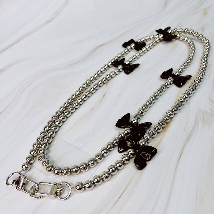 Ellison+Young - Wholesale Phonecase Strap - Bows And Beads Crossbody Phone Lanyard3