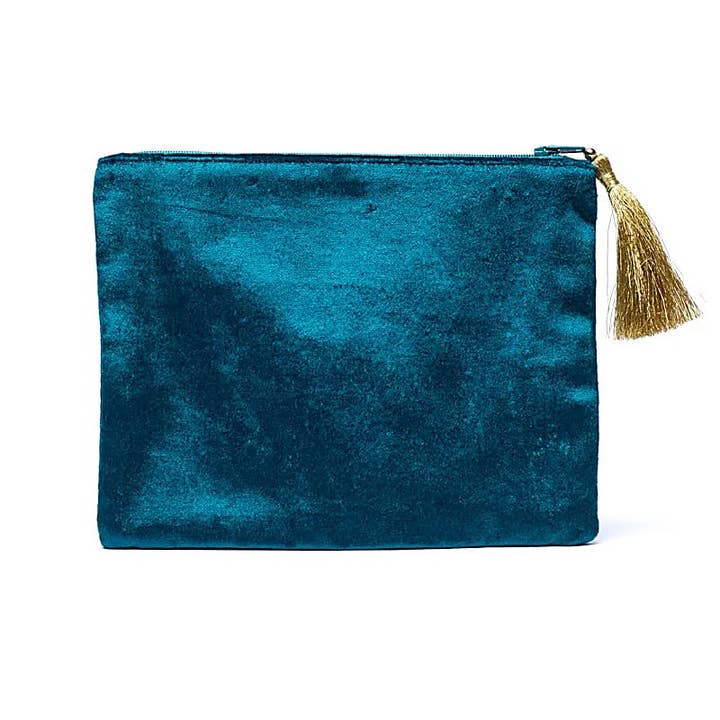 Temple of Treasure - Wholesale Makeup/Cosmetic Bag - Fluwelen Geborduurde Kralen Make-up Tasje Oog1