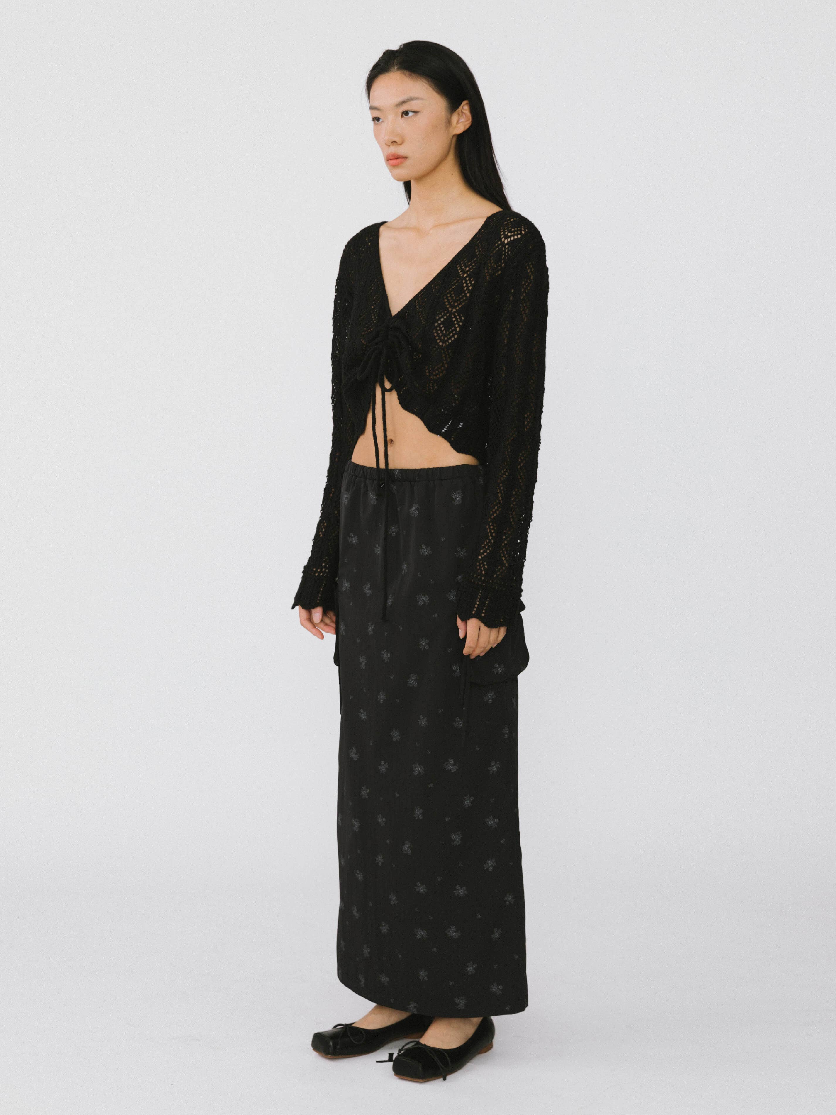 CUBIC - Vente Haut en maille – femme - Haut en maille fine à col en V et cordon14