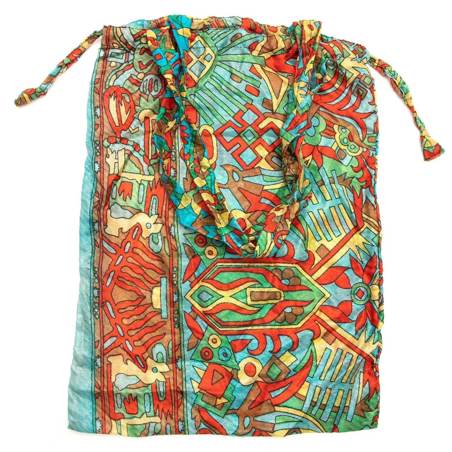 Multi Recycled Sari Shopper Bag for wholesale on Faire3