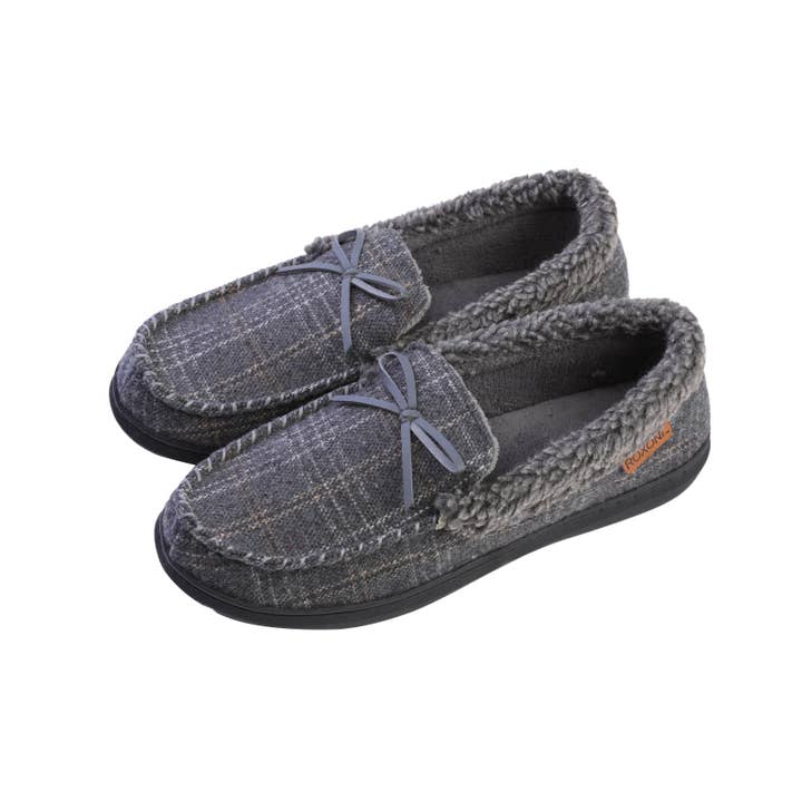 Roxoni - Wholesale Slippers - Men's - Men's Slippers Moccasin Plush Lined House Shoes Fuzzy Furry