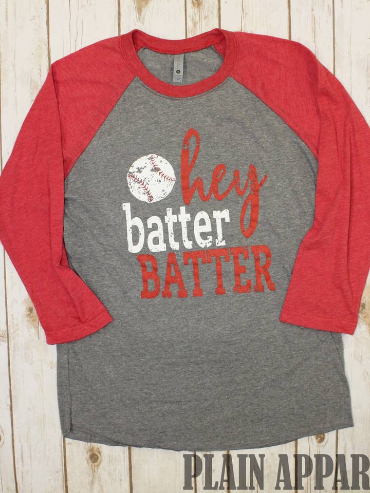 Baseball Batter Batter Raglan for engroshandel hos Plain Apparel Tees