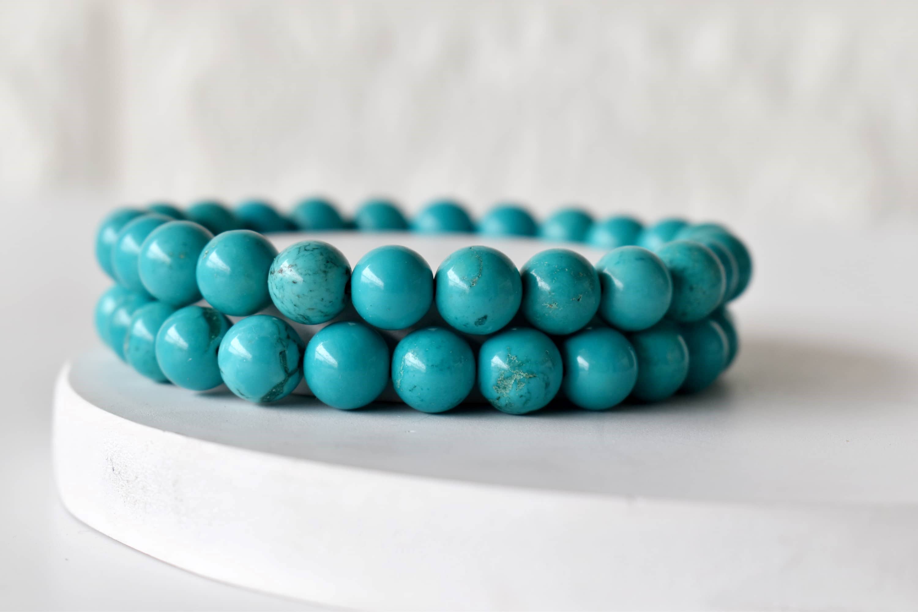 Soothing Crystals - Wholesale Beaded Bracelet - Healing Bracelet | Turquoise Howlite | Gemstone Bracelet0