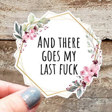 Og der går min sidste fuck-klistermærke for engroshandel hos Gearhart Design Co.