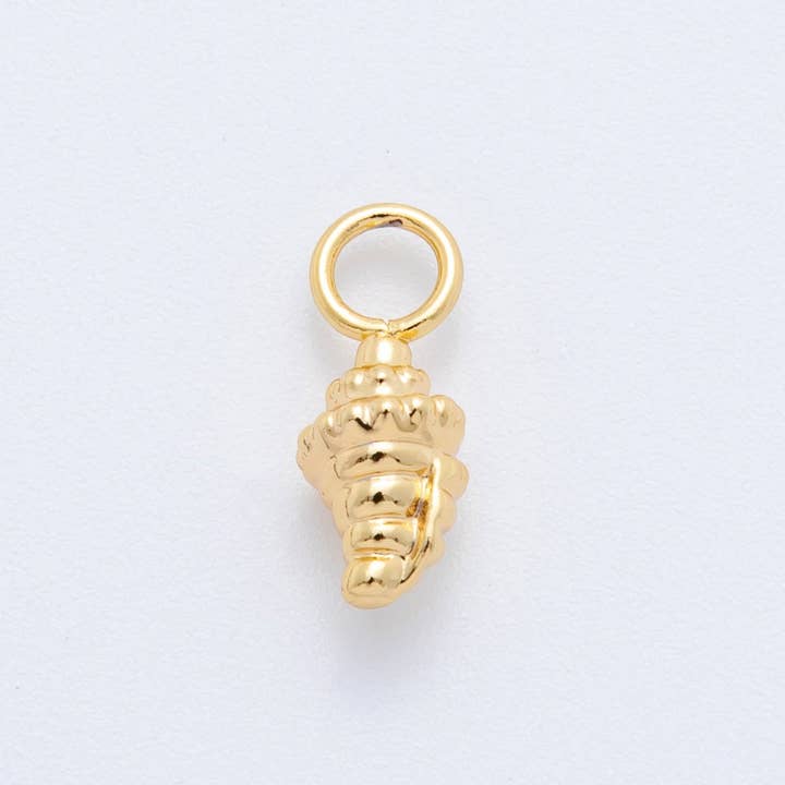 Charm pendentif minimaliste en forme de coquillage en or rempli 18K | AH-910 pour la vente par Aim Eternal