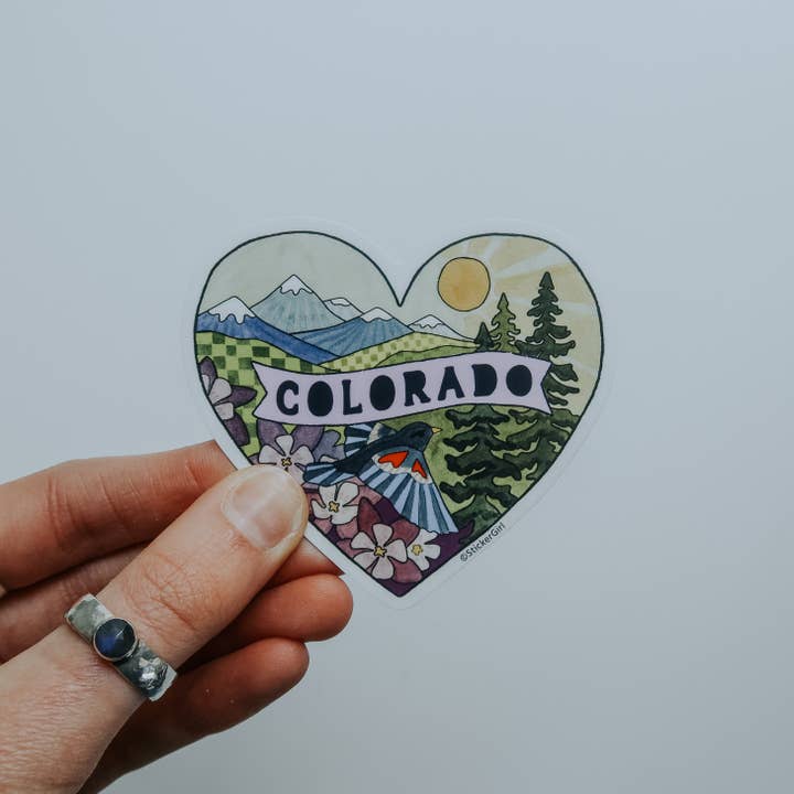 Sticker Girl - Wholesale Sticker - Colorado Heart Vinyl Sticker2