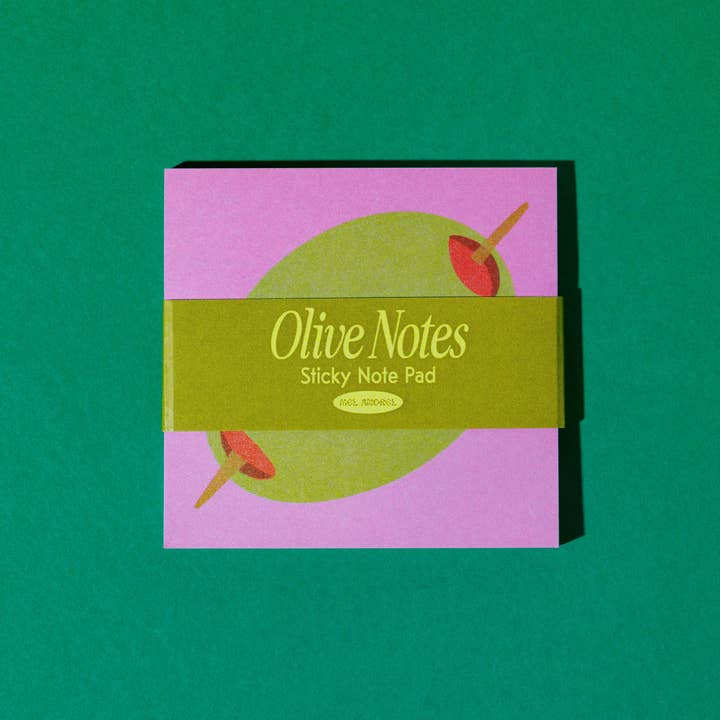 Mel Andrel - Wholesale Sticky Notes - Olive Sticky Notes
