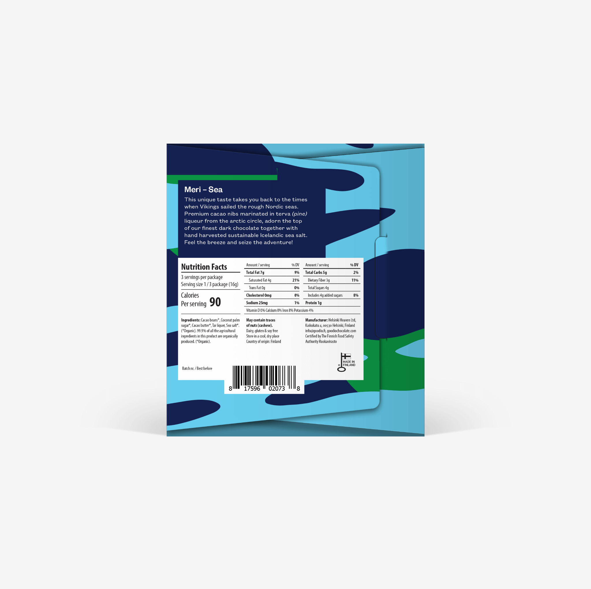 Goodio Chocolate - Wholesale Chocolate Bar - Sea Chocolate 71%3