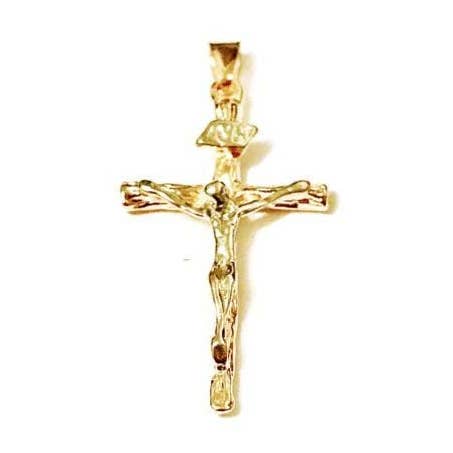 2x1 kruisbeeld zilver en 18kt vergulde hangbedeltje voor wholesale door Raf Rossi Gold Plated