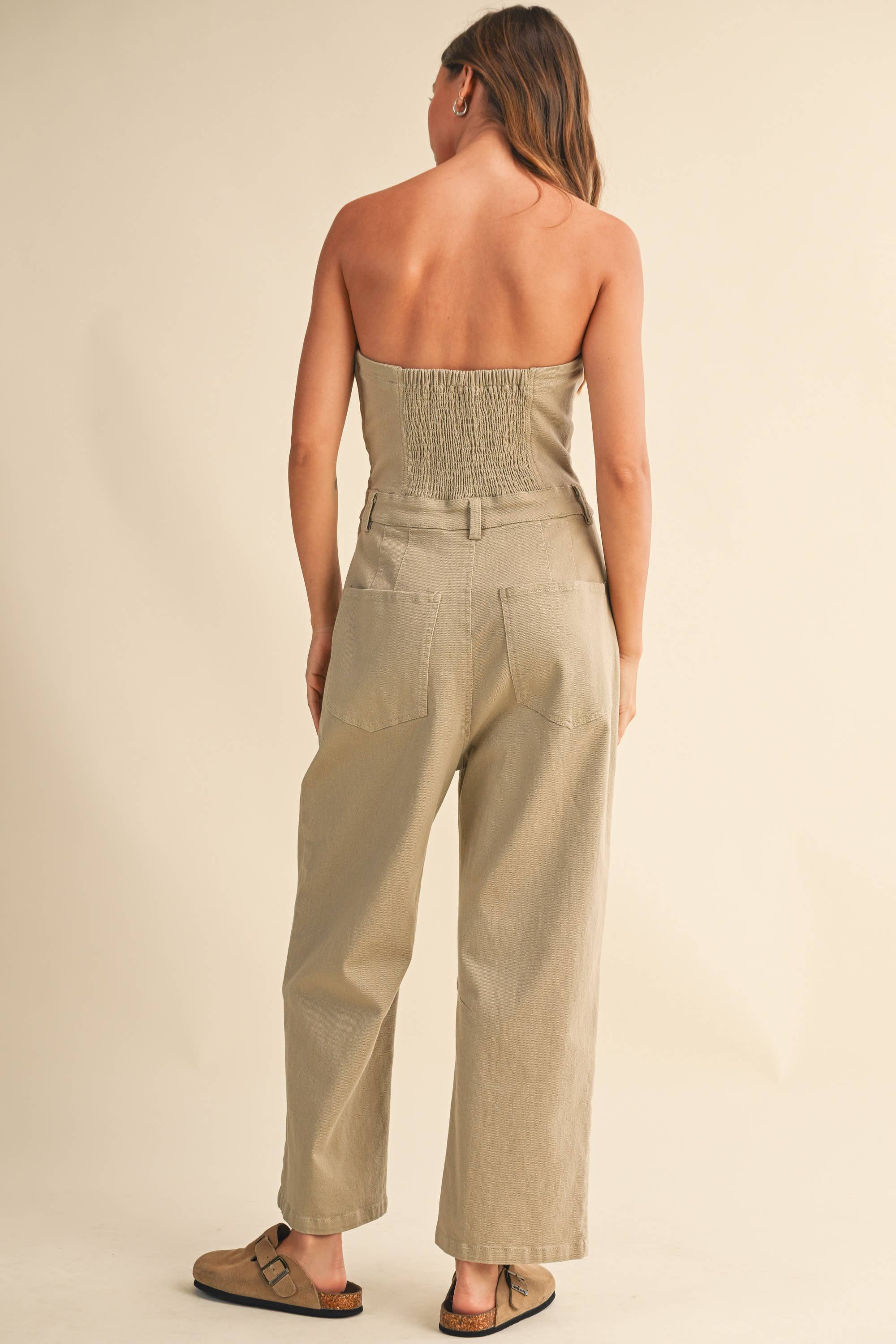 Klesis - Wholesale Jumpsuit - Women's - IJP3099-G STRAPLESS BARREL PANTS JUMPSUIT3