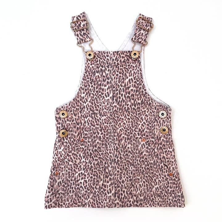 Hazel Pinafore Dress - HUNTER for wholesale by With Love for Kids