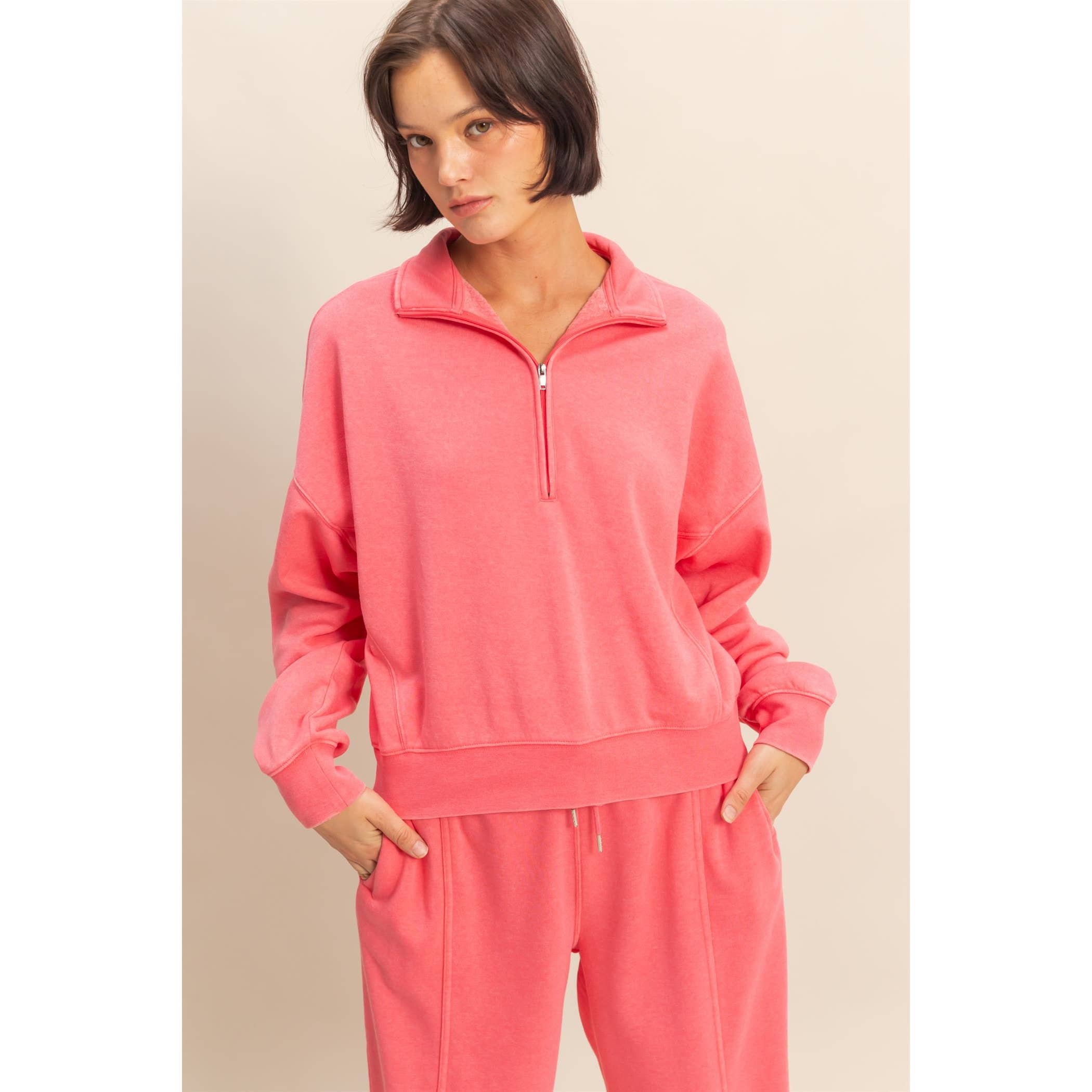 Double Zero - Venta al por mayor Sudadera - Mujer - Sudadera con media cremallera Love This Way25