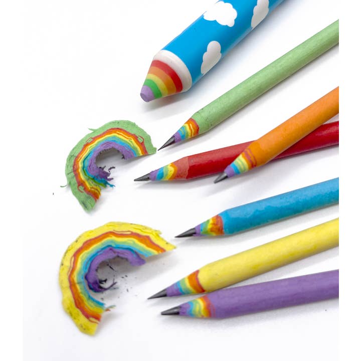 SNIFTY - Wholesale Pencil - RECYCLED RAINBOW PENCIL & ERASER SET