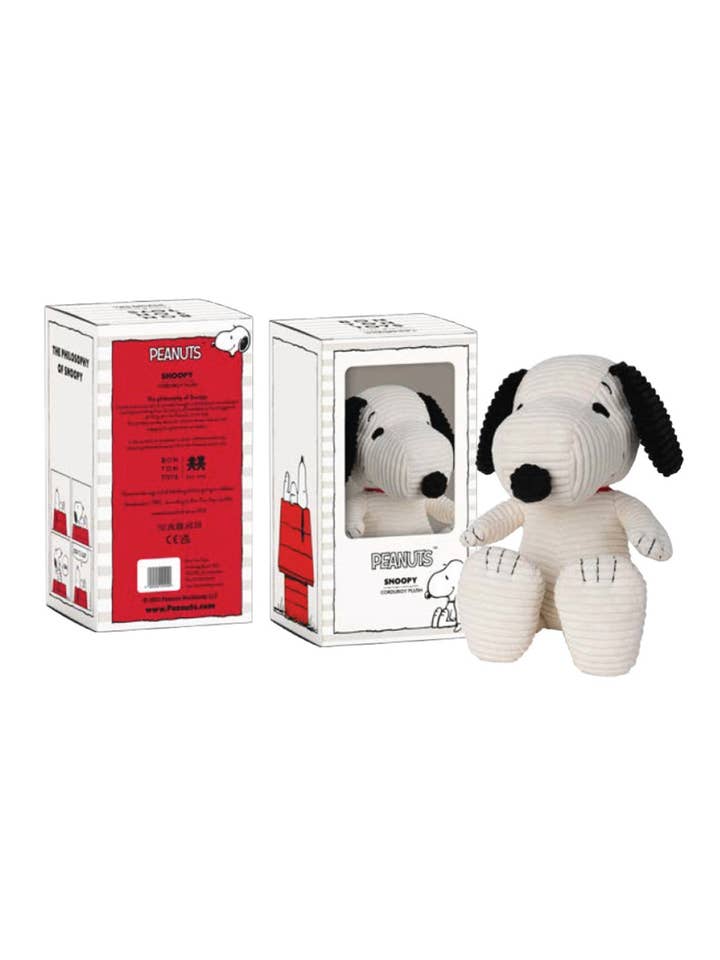 Bon Ton Toys Plush PEANUTS Snoopy Cream Corduroy in Gift box 11" for wholesale by VICI Brands: Premier Design Kids Goods ๐
