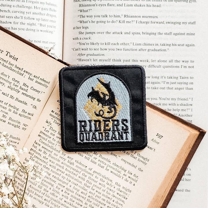 Riders Quadrant Embroidered Patch for wholesale by The Bean Workshop