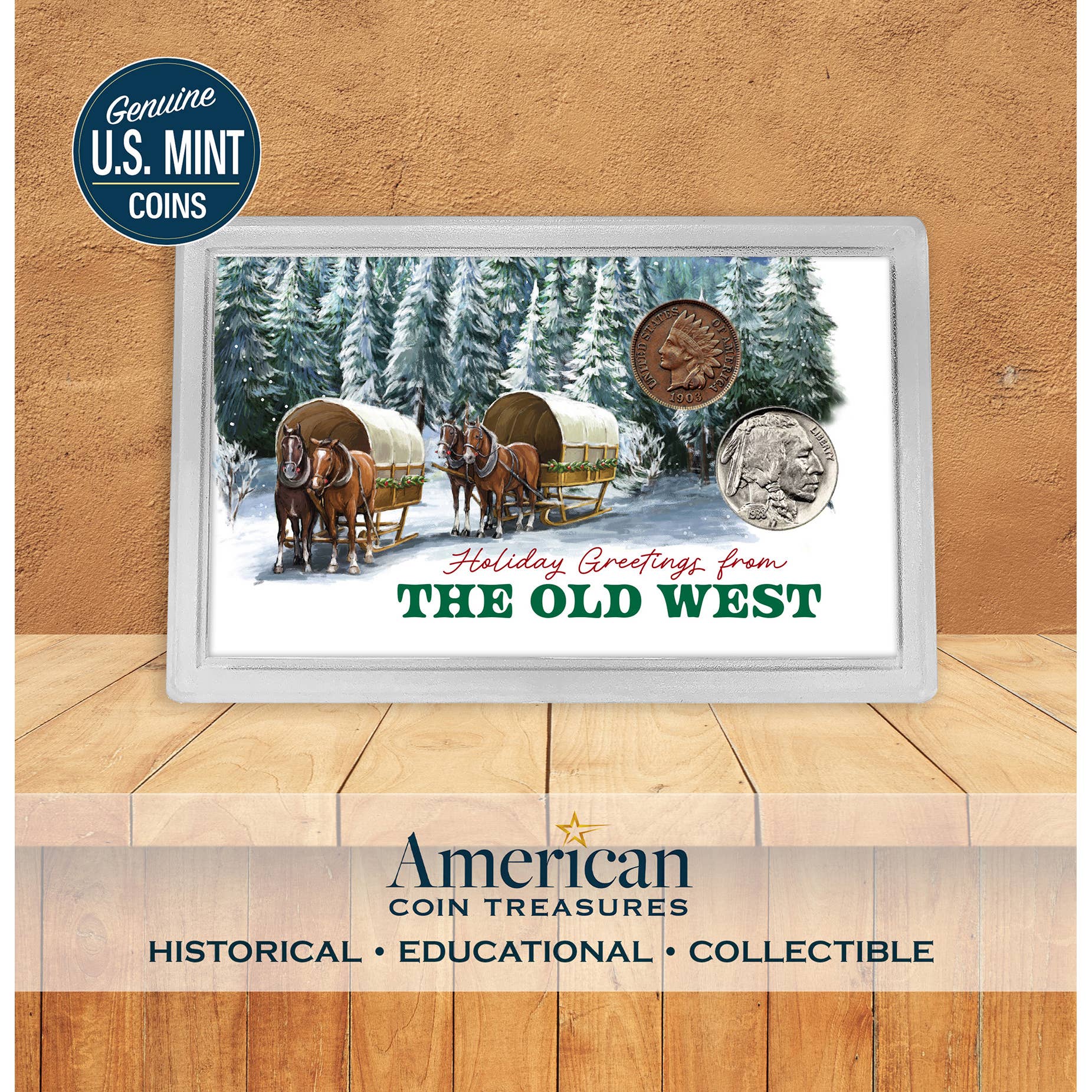 American Coin Treasures - Vente Jeton/pièce de collection - Ensemble de pièces de Noël From The Old West4