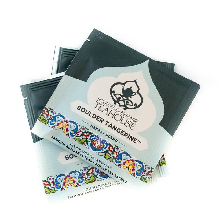 Boulder Tea Company - Wholesale Tea Bags - Box of 50 Sachet Overwraps- Boulder Tangerineâ„¢ Herbal Tea