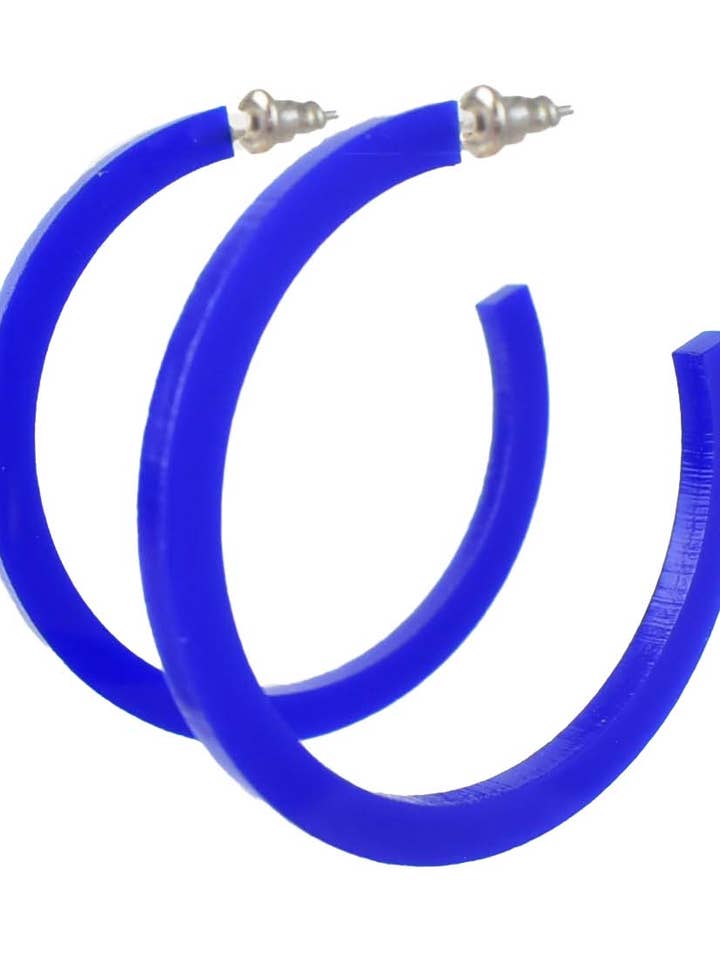 Brincos de Argola Azul Cobalt por atacado de The Paper Dress