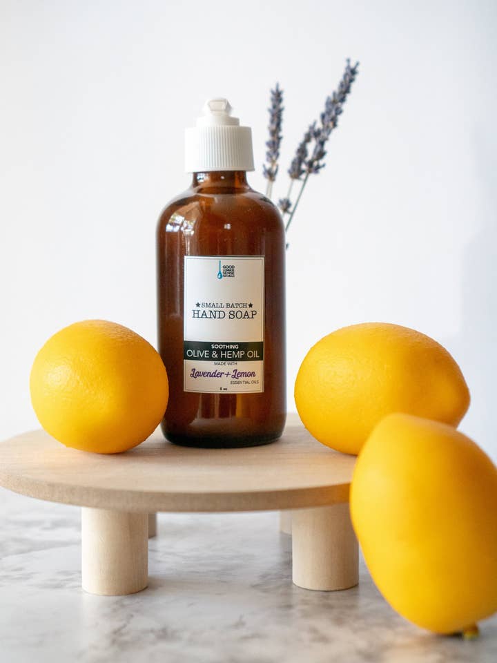 Lavender Lemon Hand Soap for wholesale by GOOD COMMON SENSE NATURALS
