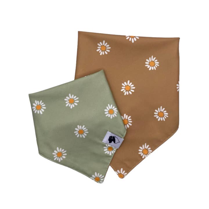 Dog Bandana Co. - Wholesale Pet Bandana - Dog - Daisy Double Sided Tie & Snap Dog Bandana