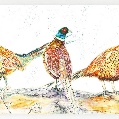 Keramisk tallrik - fasanbukett för wholesale av Country Creation