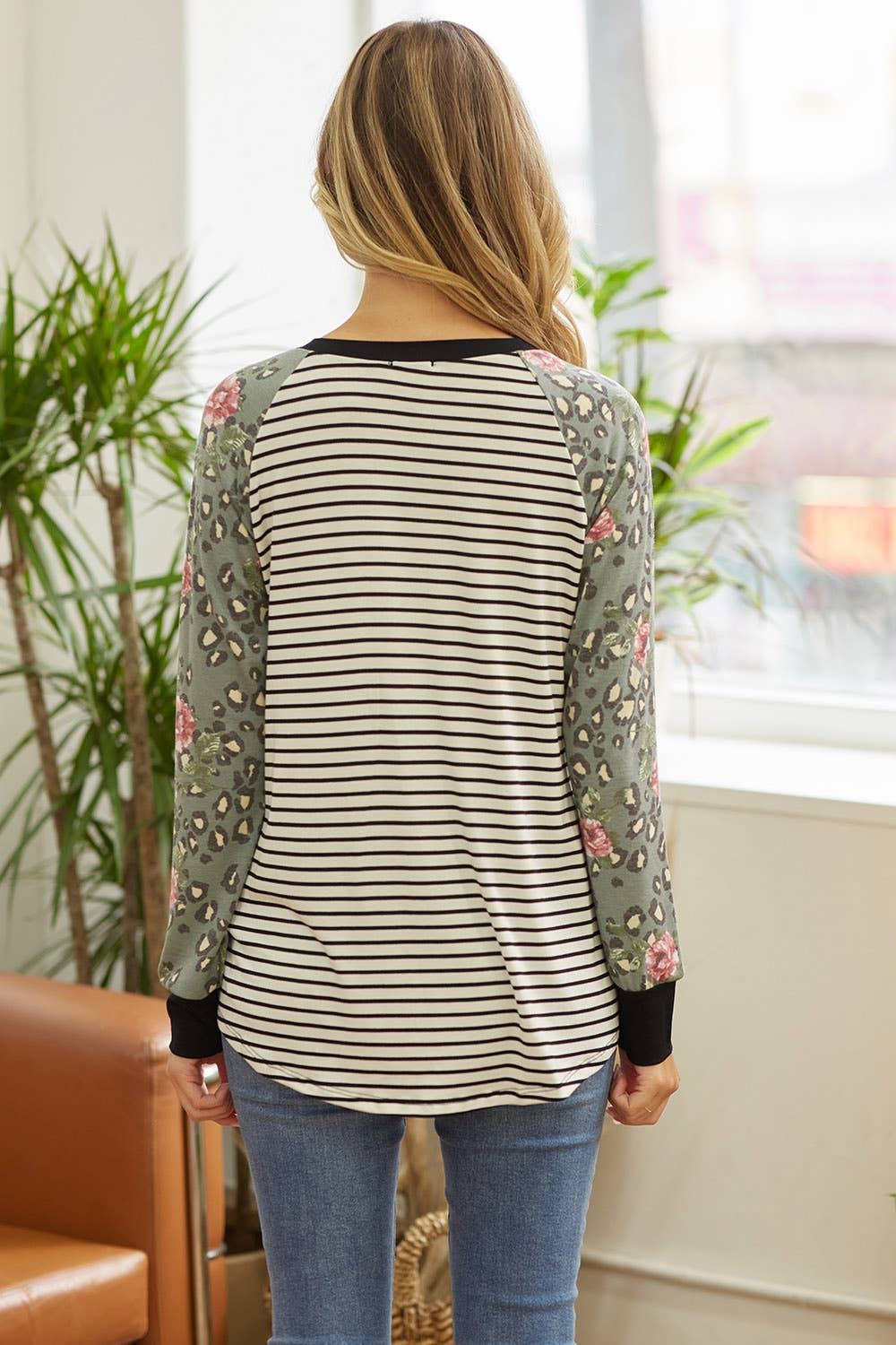 lovely melody – wholesale Tunika - Dam – LMT2704-i en blixt Leopard Raglan Top22