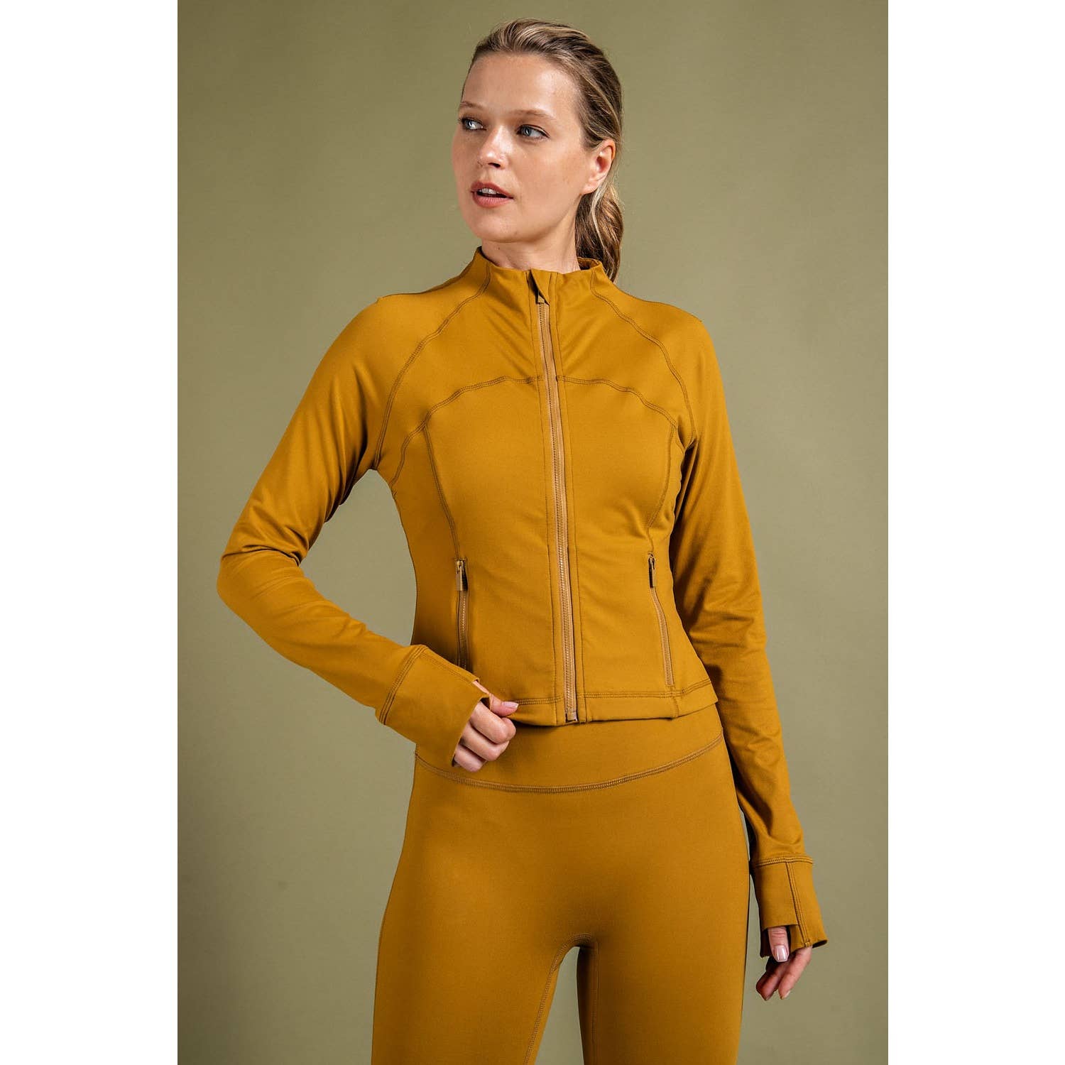 Rae Mode - Wholesale Athletic Jacket - Women's - BUTTER LONG SLEEVE CROP DEFINE JACKET0