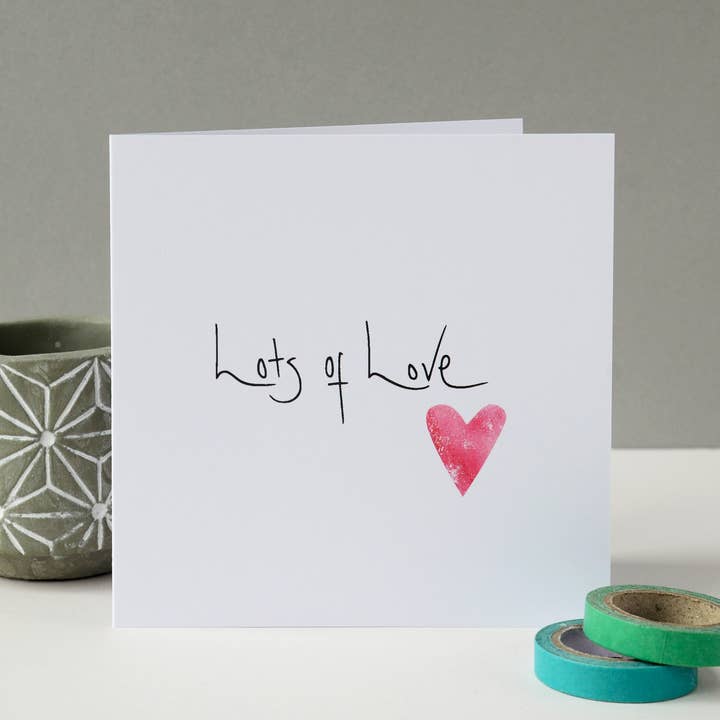 Lots of Love Card for wholesale by Fiona Clabon Illustration