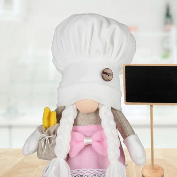 AlexisandGreenberg - Vendita all'ingrosso Decorazione natalizia - A&G Jumbo Chef, a forma di gnomo elfo e cartello, decorazione per la casa, idea regalo2