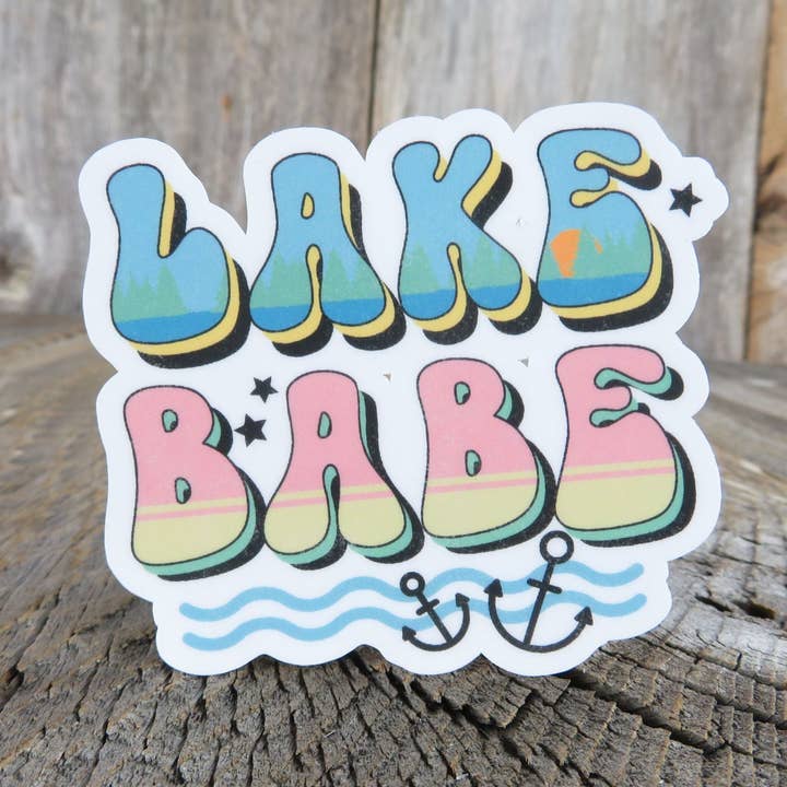 Kirk's Krafts - Wholesale Sticker - Lake Babe Sticker Lake Lover Camping Outdoors Color Waterproof Anchor