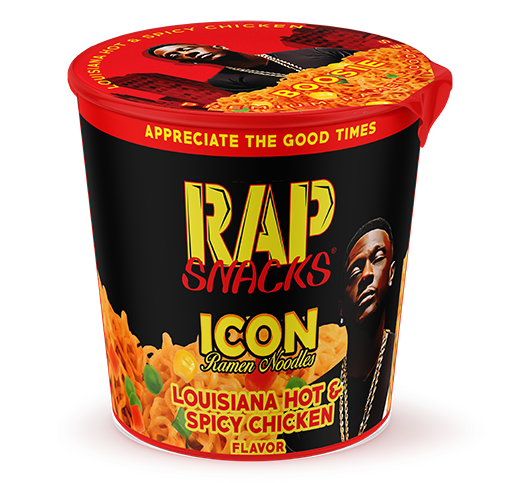 Rap Snacks – wholesale Ramen – Rap Snacks Boosie Louisiana Het & Kryddig Kyckling Ramen-koppar1