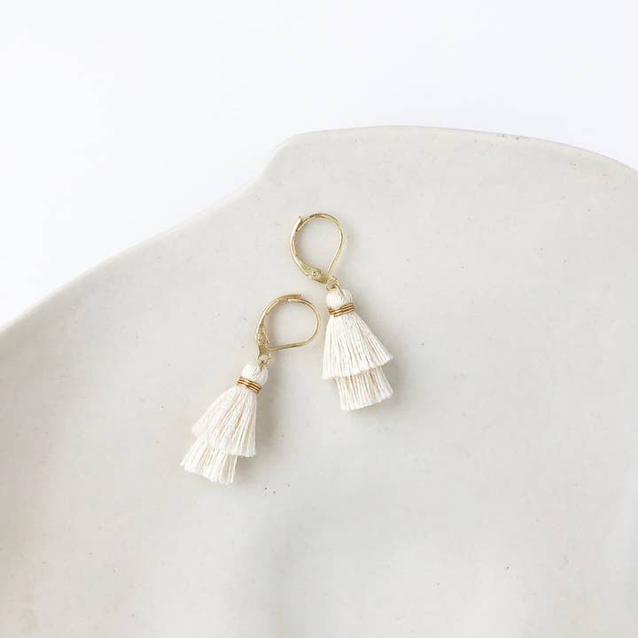 Ashley lille kvaster øreringe - lækker Minimal lagdelt for engroshandel hos Stil Works Studio