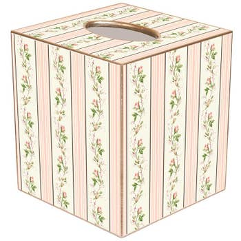 Marye-Kelley - Azaleas on Aqua Tissue Box Cover: Paper Mache