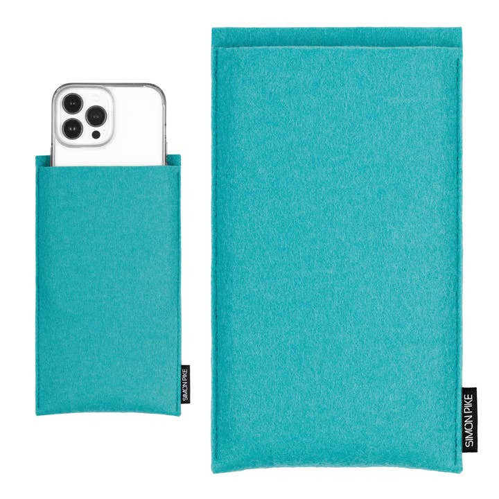 Funda para teléfono móvil de fieltro de lana esmeralda «Boston» para venta al por mayor de Simon Pike