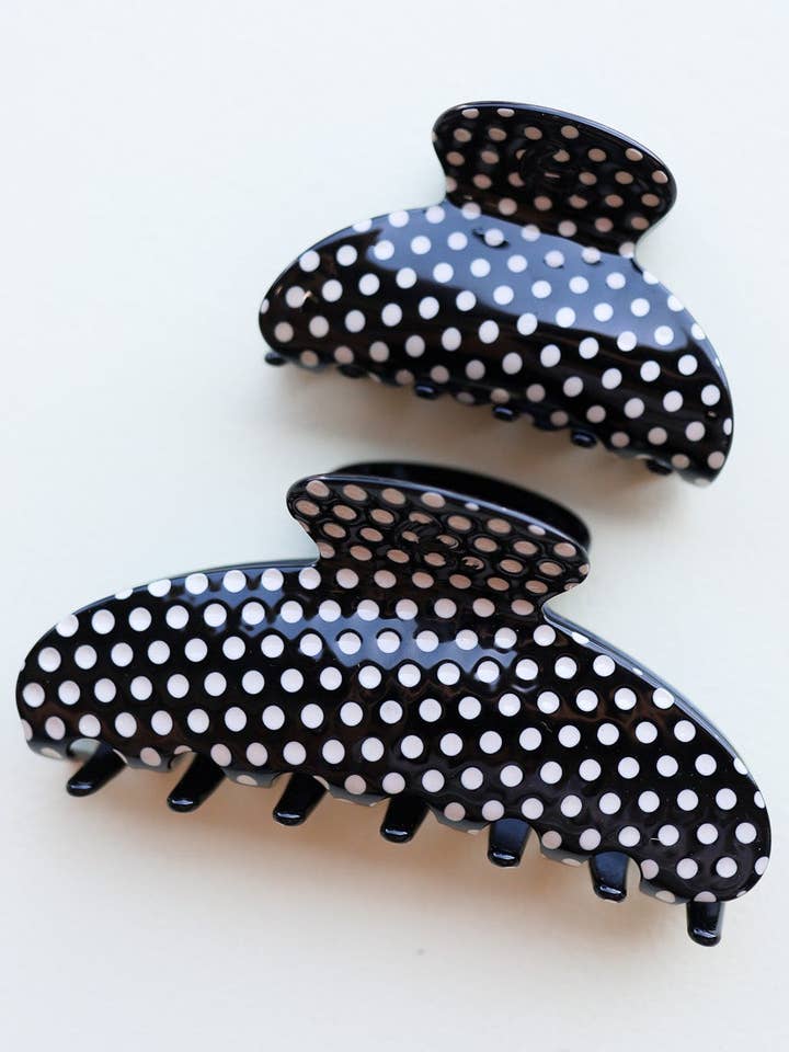 ZWART & WITTE POLKADOT KLAAUW voor wholesale door KAXI