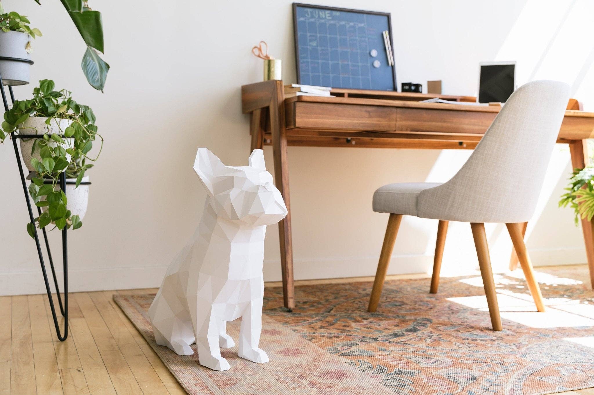 Abstract Home Art - Wholesale Decorative Tabletop Object - Max - French Bulldog - W / Home Décor, Storage Bin, Trashcan1