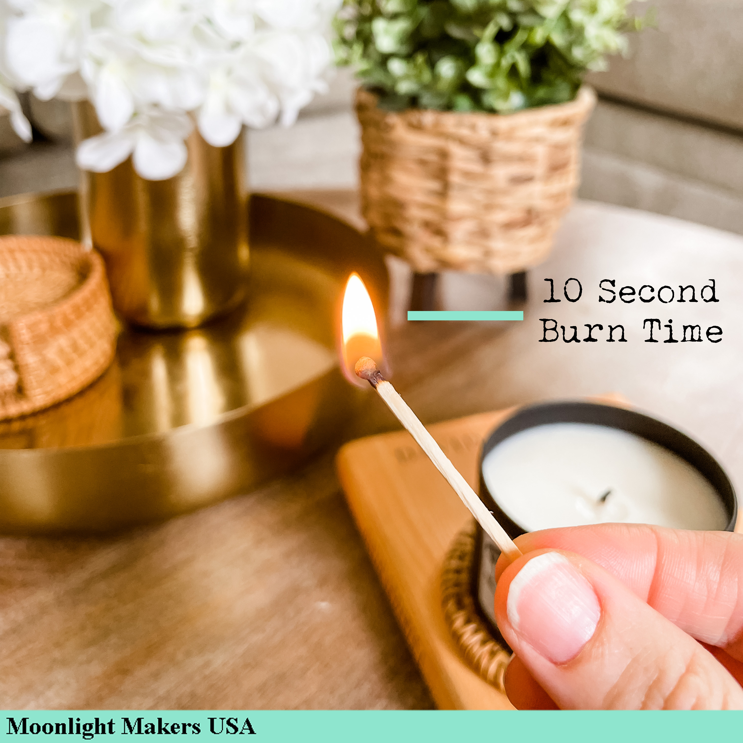 Moonlight Makers - Wholesale Matches - Fancy Safety Matches in Glass Vial - 8 COLORS - (MV20)4