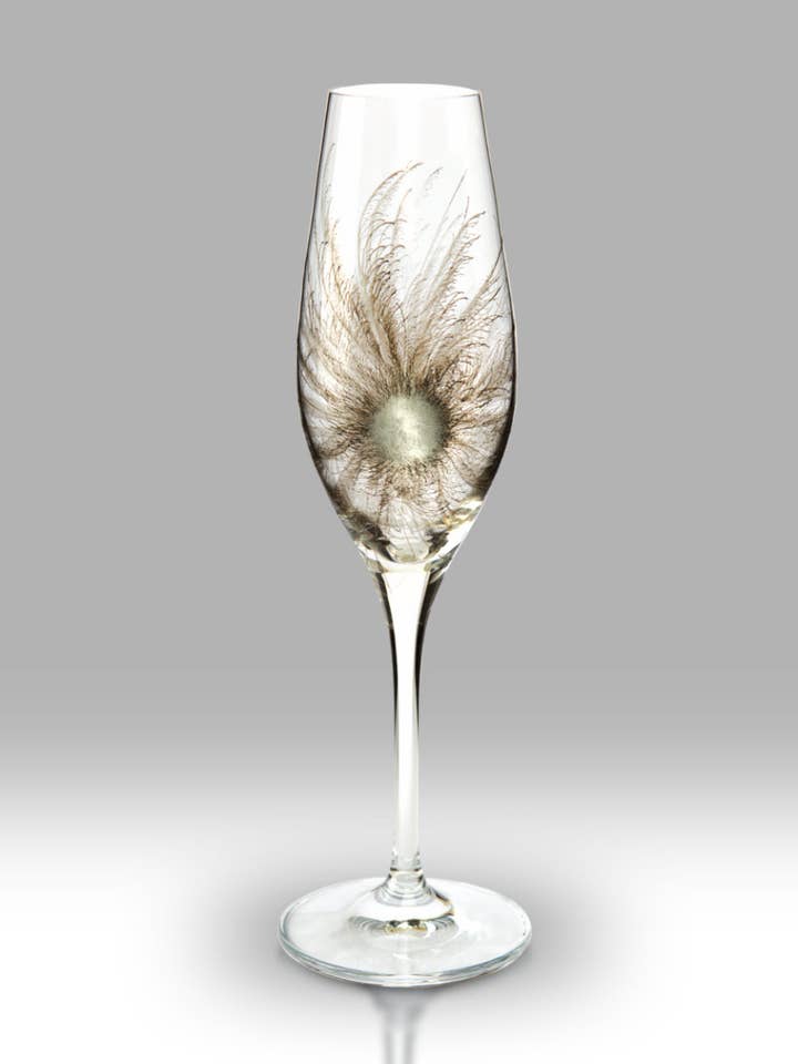 Silver Fantasia - 25 cm Champagne Pair for wholesale by Nobile Glassware Ltd.