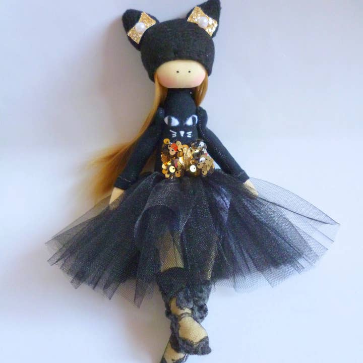ChernikovaNataliya - Wholesale Doll - Kids - Creative Fabric Cat Doll in Full Skirt, Perfect Gift