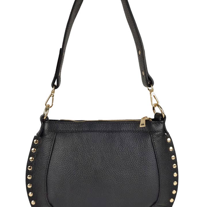 Florence Leather - Wholesale Shoulder Bag - Women's - Leather shoulder bag with studs4