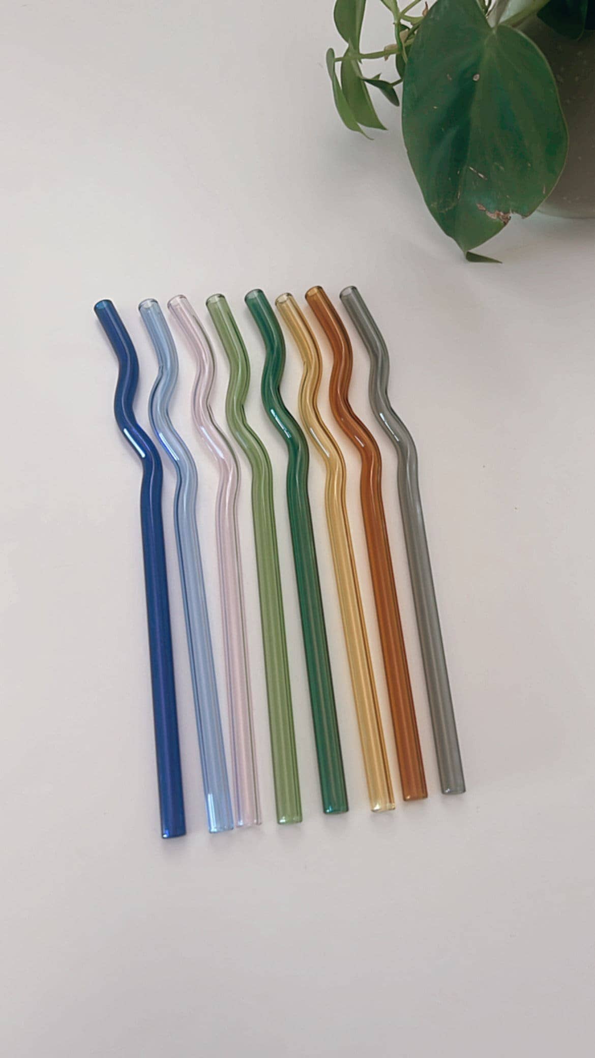 NVDSIGNZ - Vendita all'ingrosso Cannuccia - Cannucce di vetro ondulate multicolori per birra e caffè freddo.3